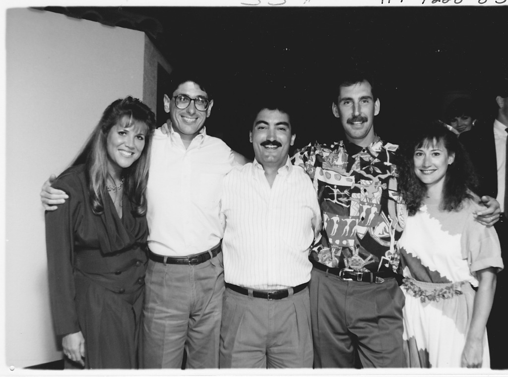 Kim Morgan, Steven Imburgia, Shawn ONeill, Scott Kocijan and LouAnne Heth at the 1990 reunion in West Palm Beach, FL.