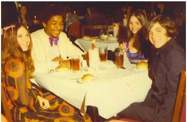 Submitted by Andre Everett: Prom 1973, Andre with Chris Metz and the Nies sisters