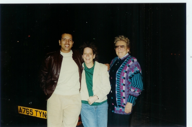 J.C. Clemons, Margie Mazor and her mother at Alconbury in 88 or 89
