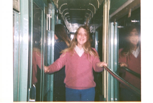 Mo Overland on train, somewhere in France, Apr. 1972