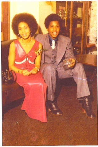 Submitted by Andre Everett: Tank Everett and his English date, 1973