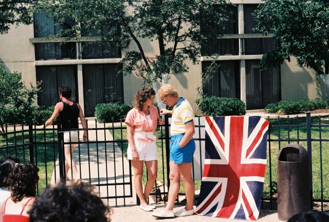 LouAnne Heth and Wayne Sullivan at the first Alconbury Reunion, July 1985